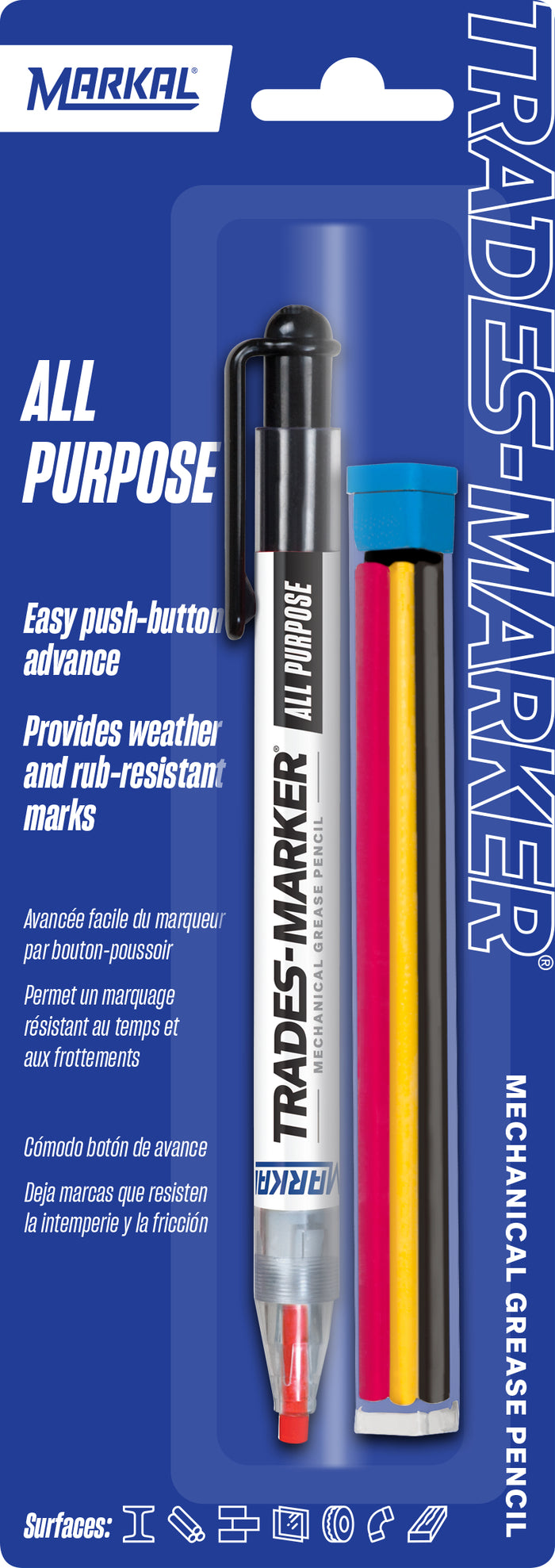 General's Scribe-All Water-Soluble Slick Surface Grease Pencils Black