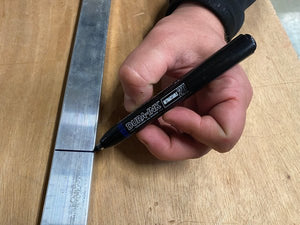 DURA-INK Metal Barrel Chisel Permanent Ink Marker –